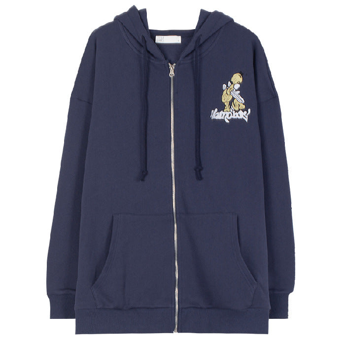 Women's hooded jacket with unique embroidered design Chic & Stil