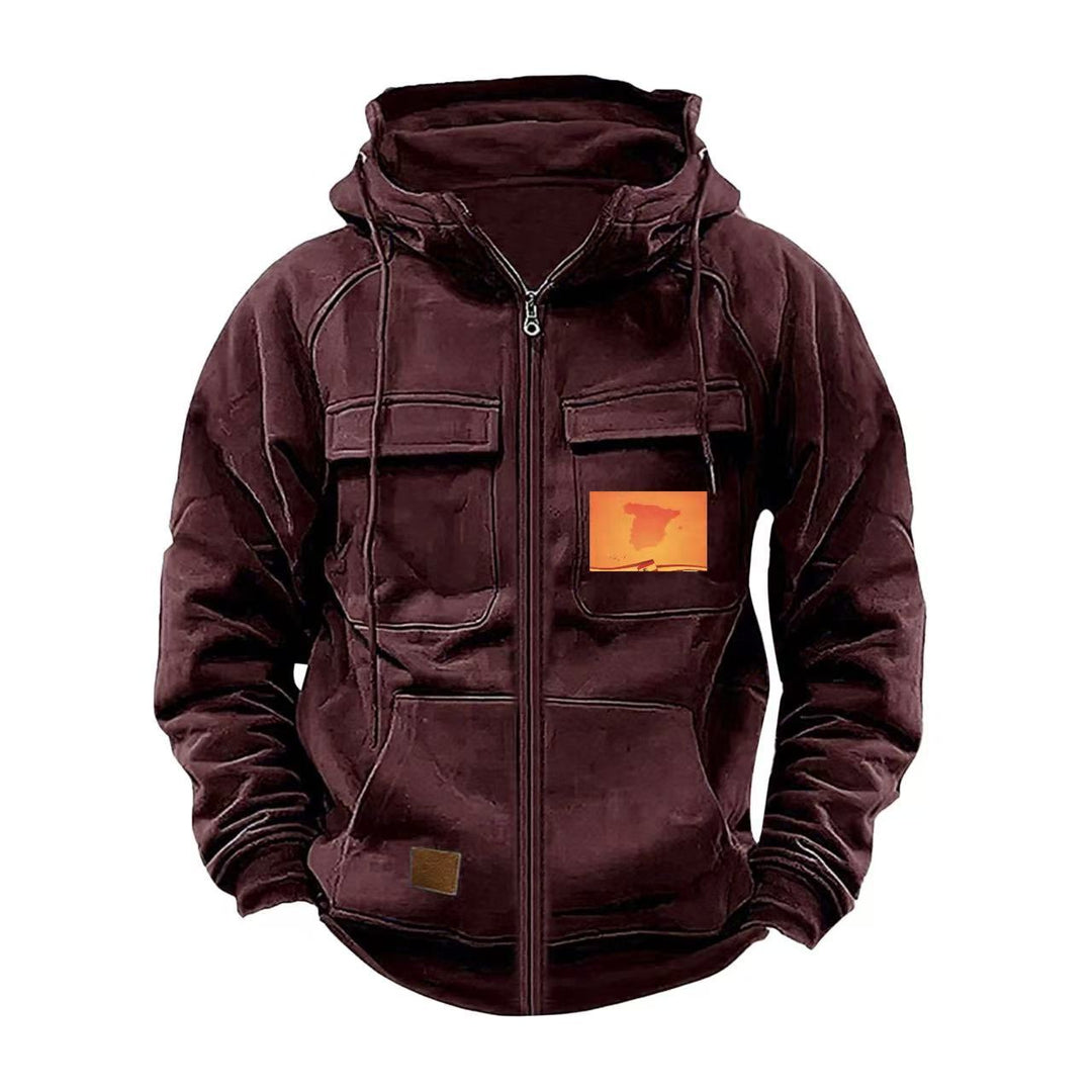 Multifunctional hooded jacket for men with practical pockets Lune London
