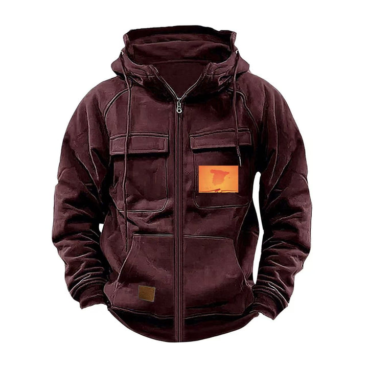 Multifunctional hooded jacket for men with practical pockets Lune London