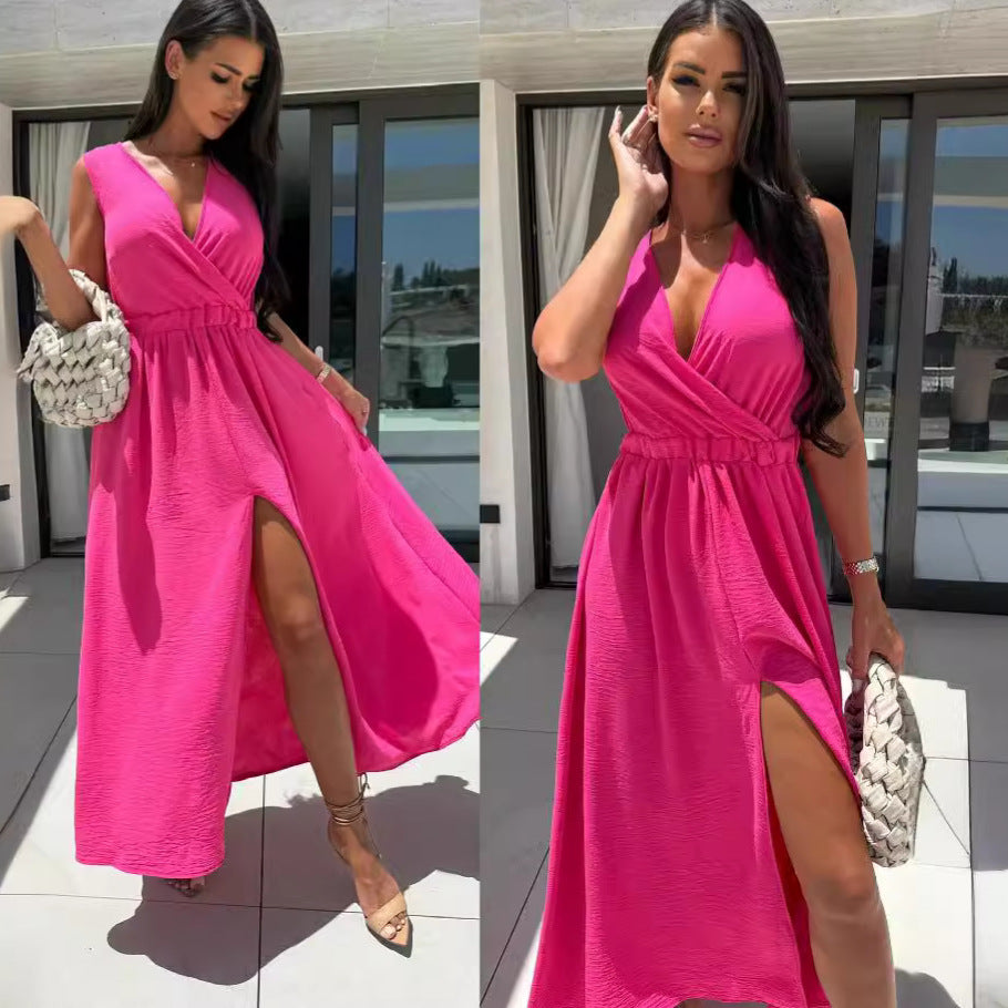 Elegant high-waisted maxi dress Lune London