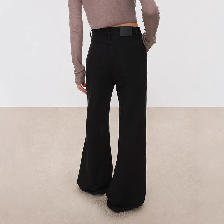 Jeans taille haute large pour femmes Chic & Stil