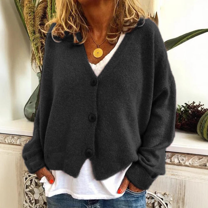 Women cozy knit vest with buttons and modern cut Lune London
