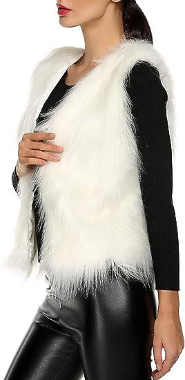 Ladies Soft Faux Fur Gilet with Open Cut and Soft Inner Lining Lune London