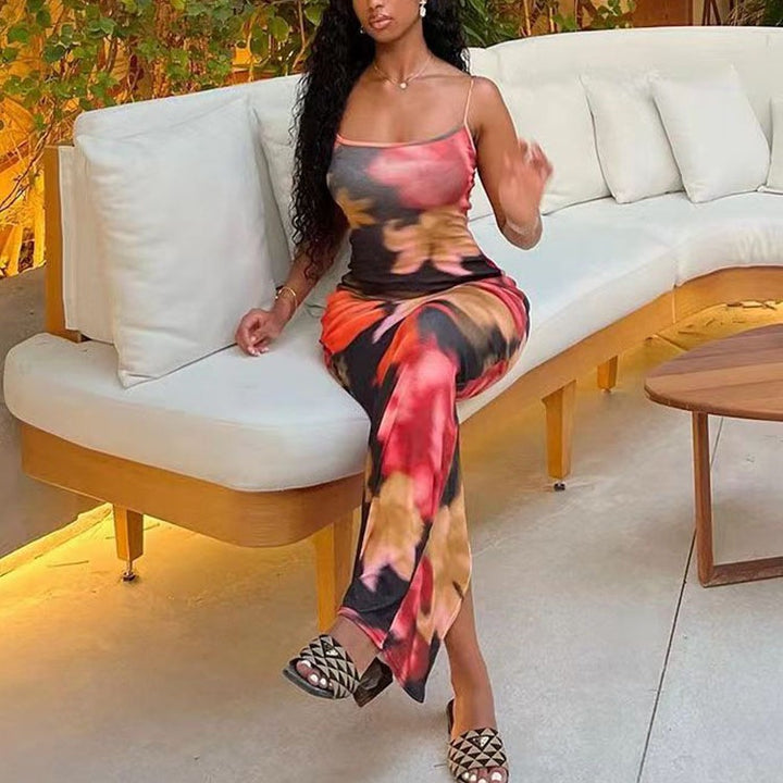 Chic and stylish fluid abstract maxi dress for women