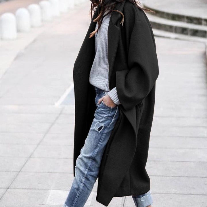 Women Oversized Coat with Elegant Cut and Deep Pockets Lune London