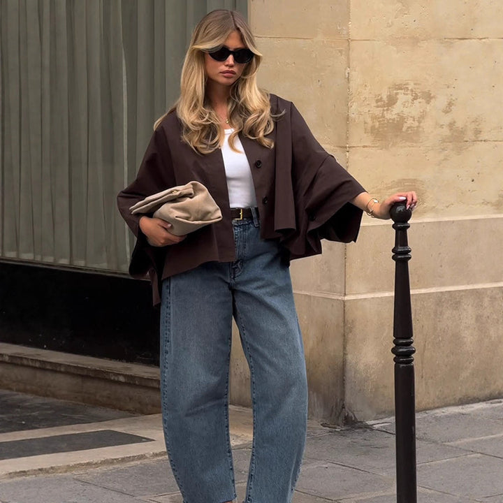 Casual transition jacket for women with fashionable cape sleeves Lune London
