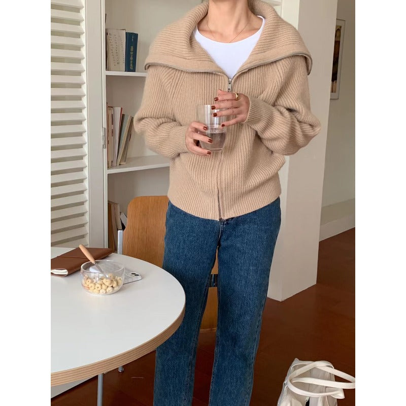 Cardigan femme avec col large et design texturé Chic & Stil