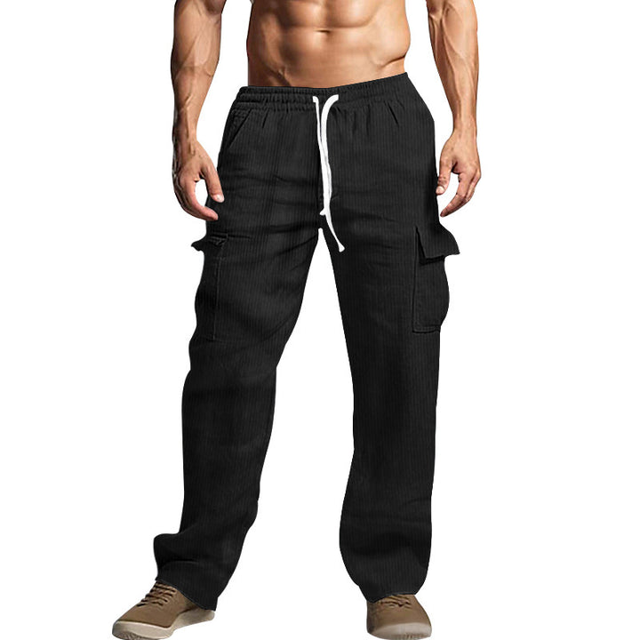 Men's comfortable cargo pants with adjustable waistband and side pockets Lune London