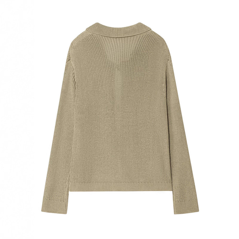 Women's knitted jacket with stylish button details Lune London