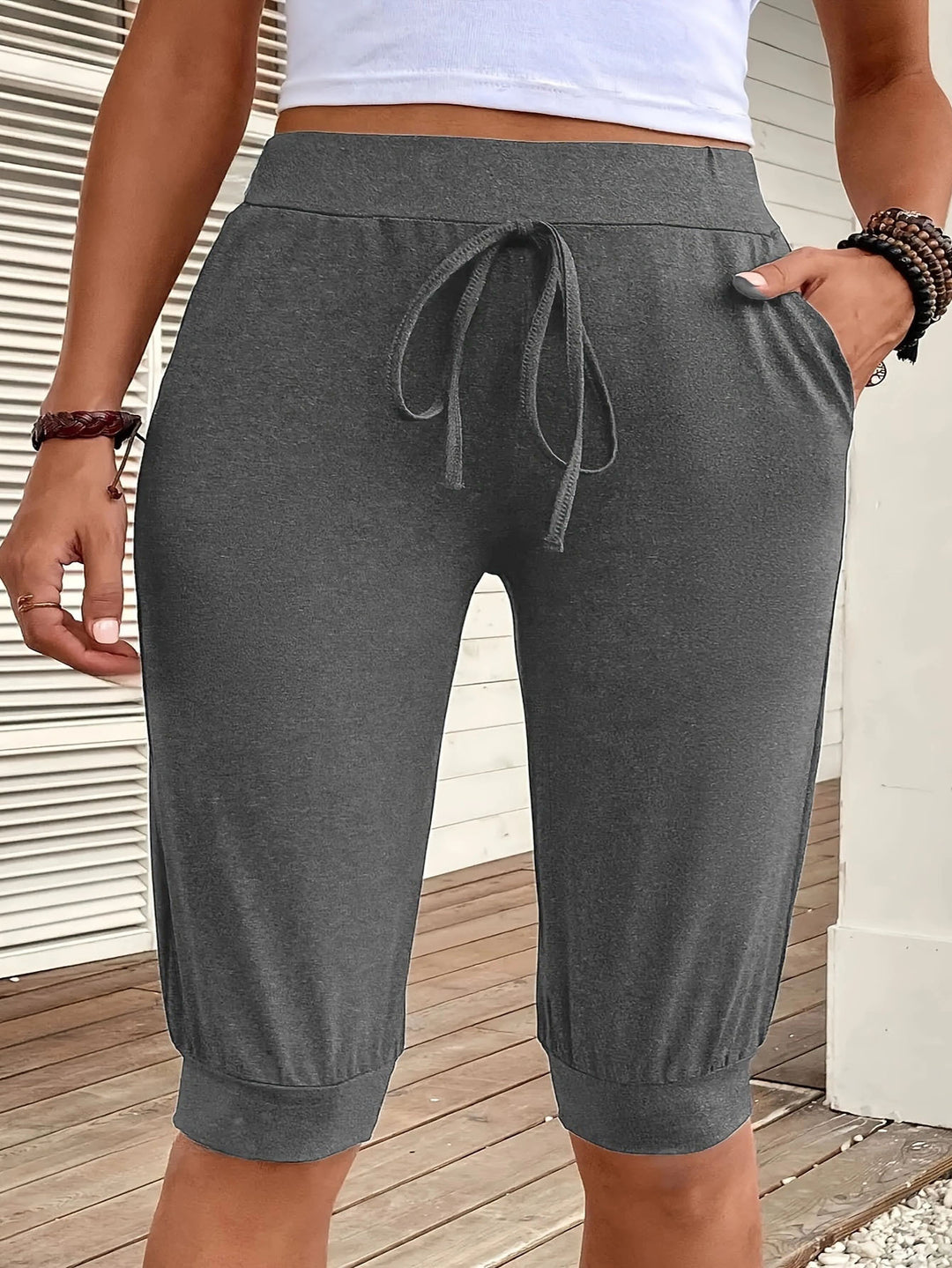 Hooded shorts for ladies with drawstring Lune London