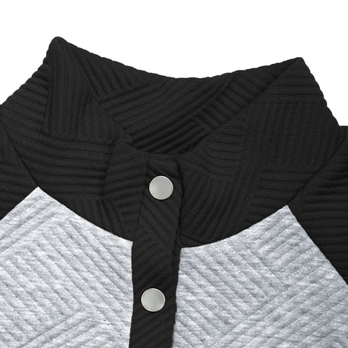 Casual women's sweater with textured design and button placket Lune London