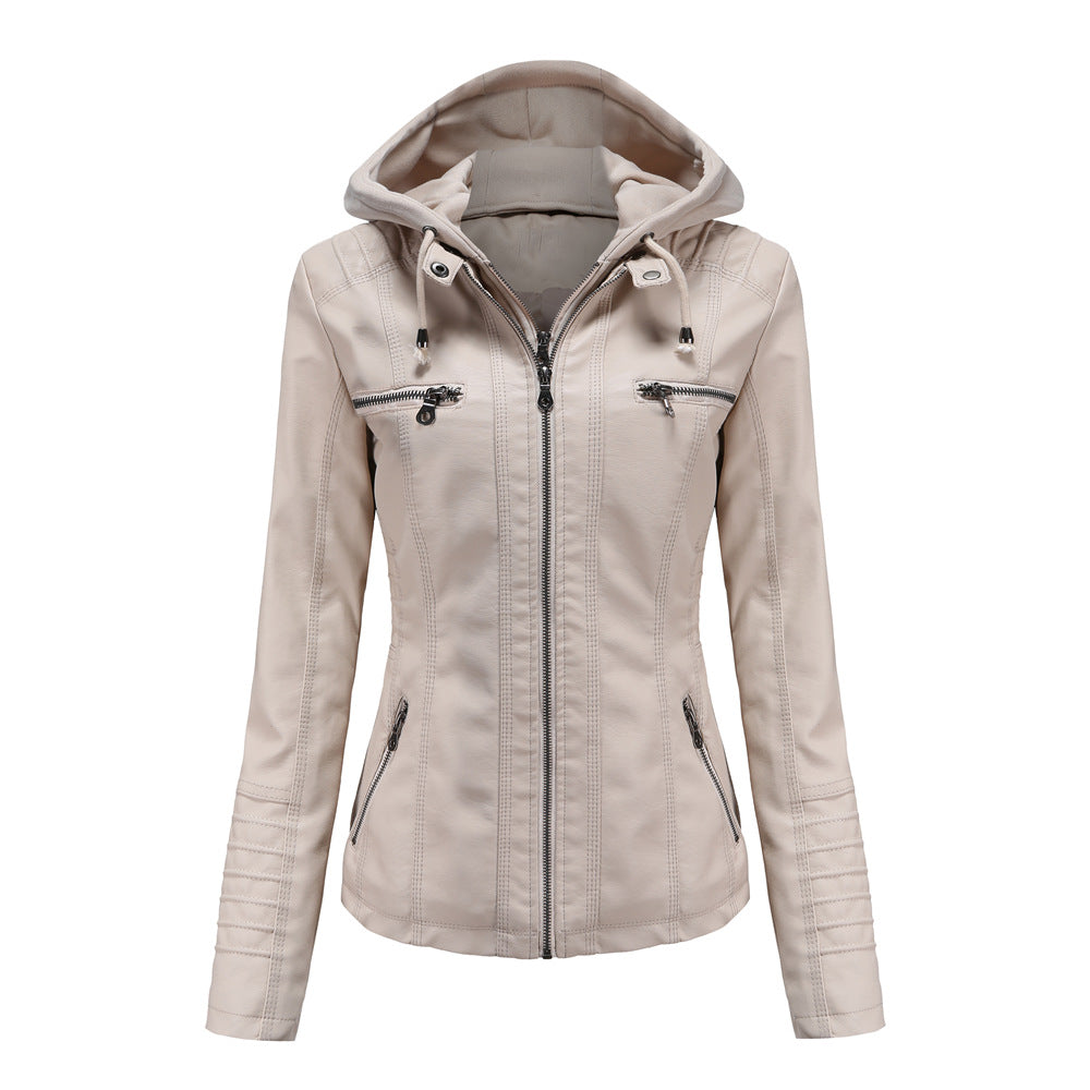 Lune London | Leather jacket - With hood - Fitted cut - Versatile & Stylish