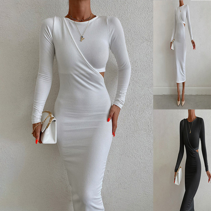 Elegant long-sleeve wrap dress for women with a sculpting fit Lune London