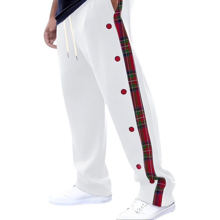 Casual cargo pants for men with snap buttons and trendy pattern Lune London