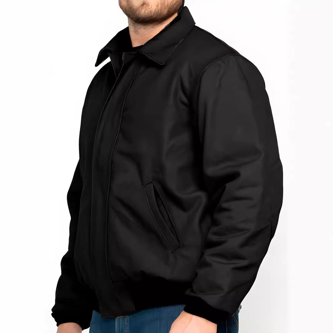 Elegant bomber jacket for men with practical pockets and elastic waistband Lune London