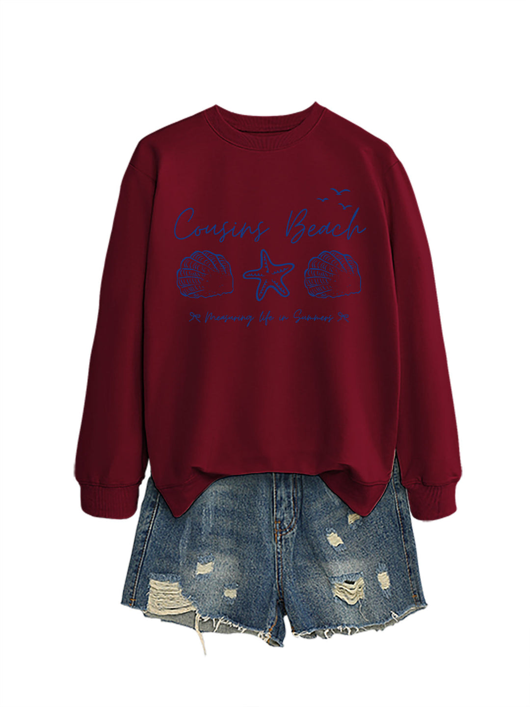 Sweat-shirt femme avec motif maritime et coupe confortable Chic & Stil