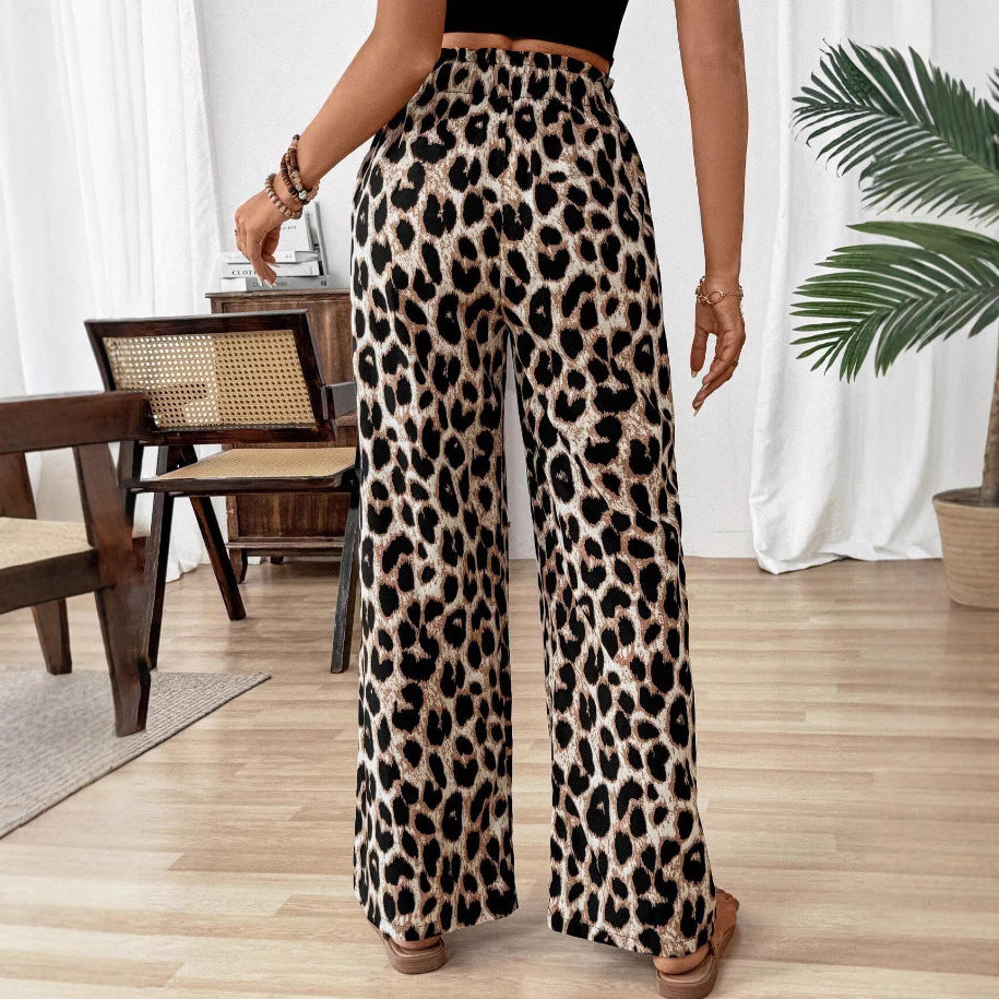 Pantalons palazzo larges pour femmes imprimé animal Chic & Stil