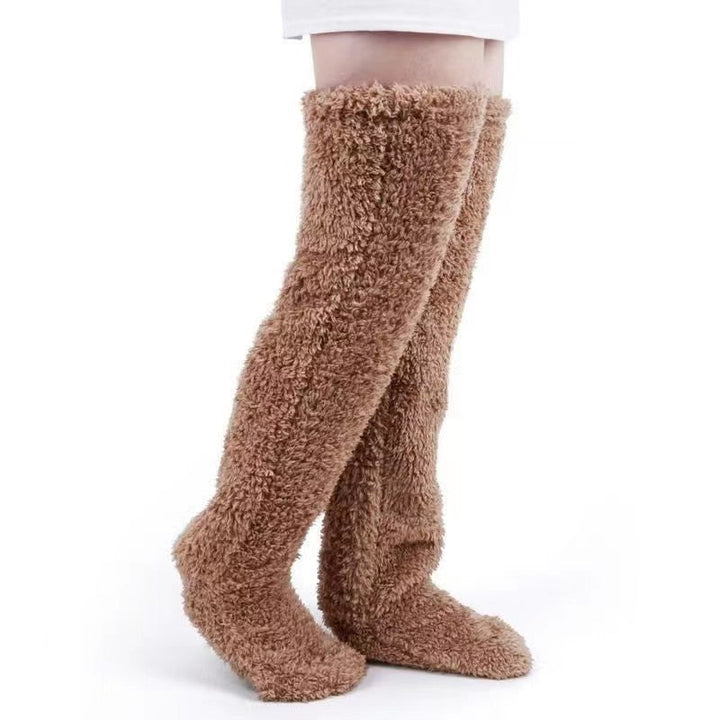 Ladies Cozy Overknee Socks made of soft Fleece Lune London