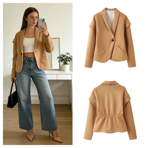 Veste blazer élégante pour femmes avec poches pratiques et coupe moderne Chic & Stil