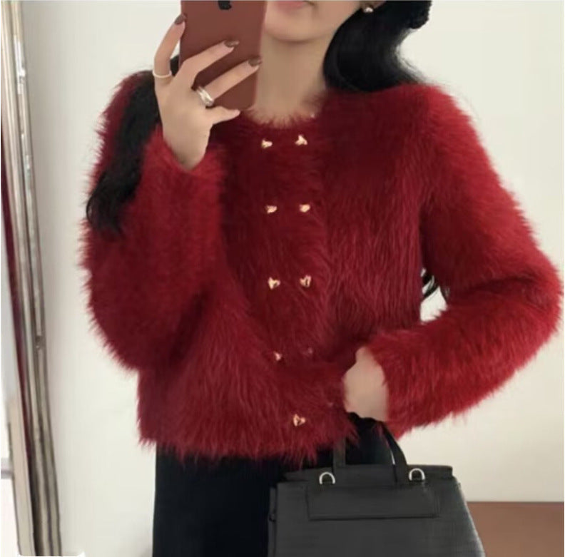 Cardigan confortable pour femmes avec des boutons décoratifs Chic & Stil