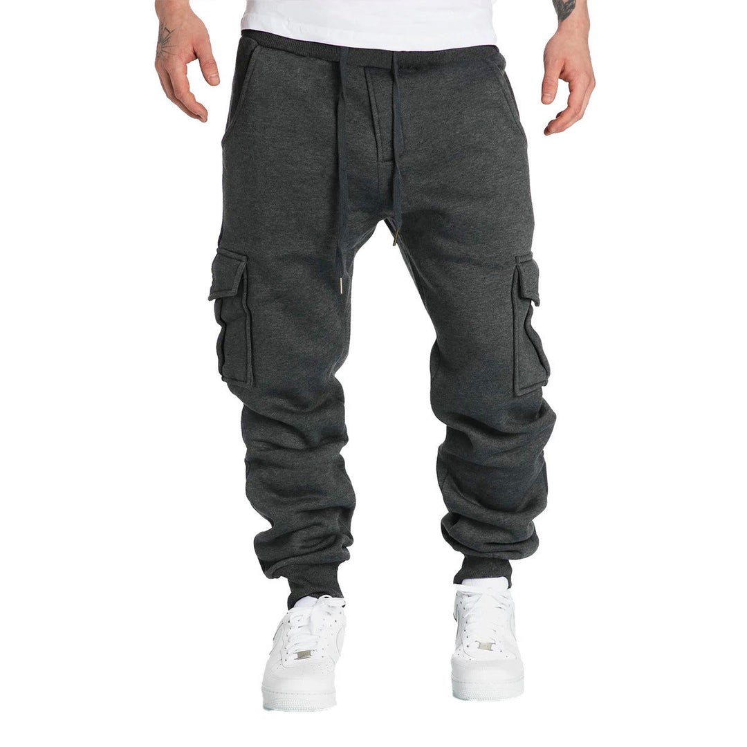 Men's Cargo Joggers with Elastic Waistband and Practical Side Pockets Lune London