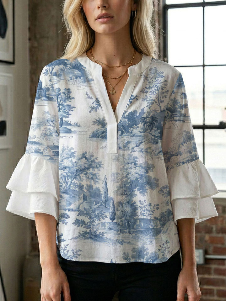Ladies blouse with beautiful floral design Lune London