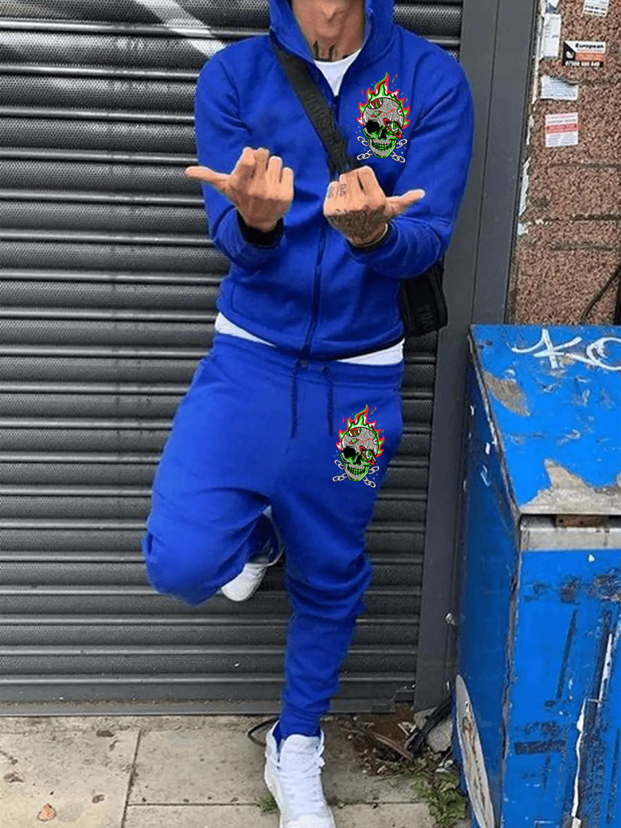 Hooded set for men with creative skull pattern Lune London