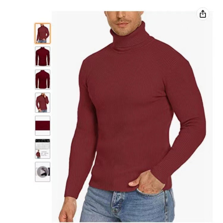 Lune London ribbed turtleneck knit sweater for men