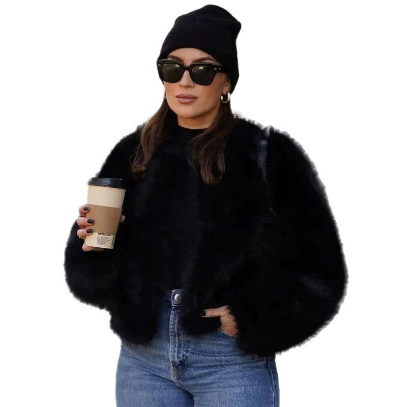 Ladies comfortable faux fur jacket Lune London