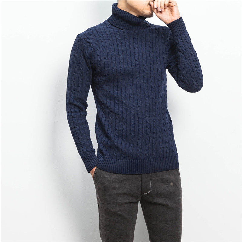Comfortable turtleneck sweater for men with diamond pattern Lune London
