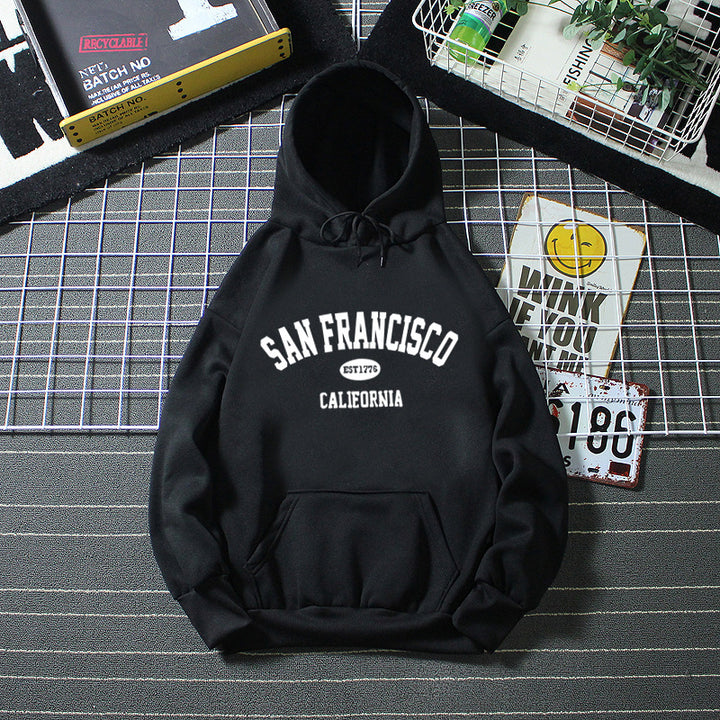 Women's hoodie with casual San Francisco print and comfortable fit Chic & Stil