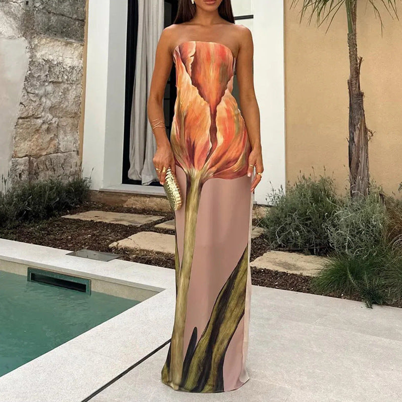 Robe maxi pour femmes dans le style art moderne Chic & Stil