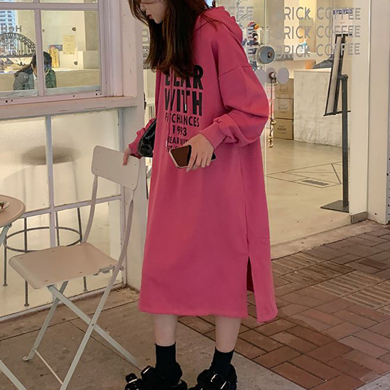 Women's hoodie dress with a casual cut and fashionable graphic design Lune London