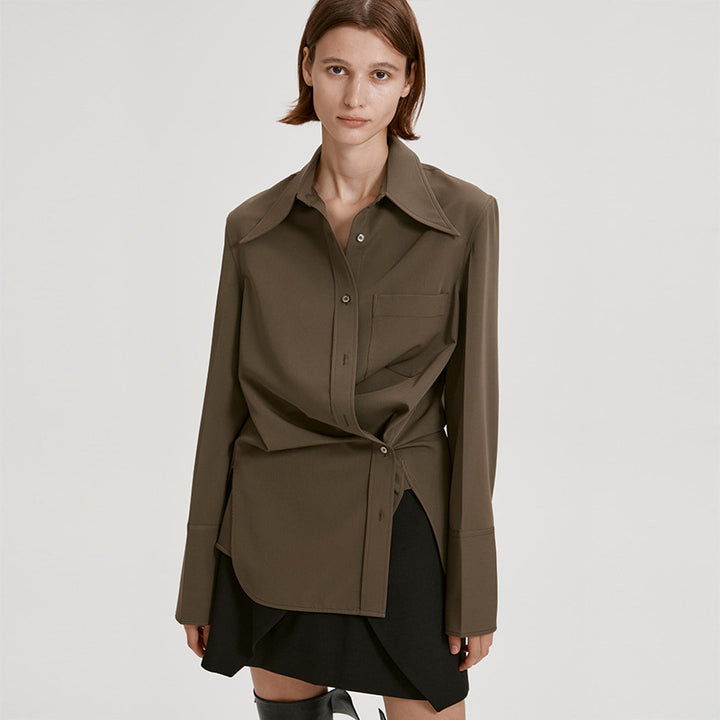 Chemisier oversized pour femmes avec col proéminent Chic & Stil