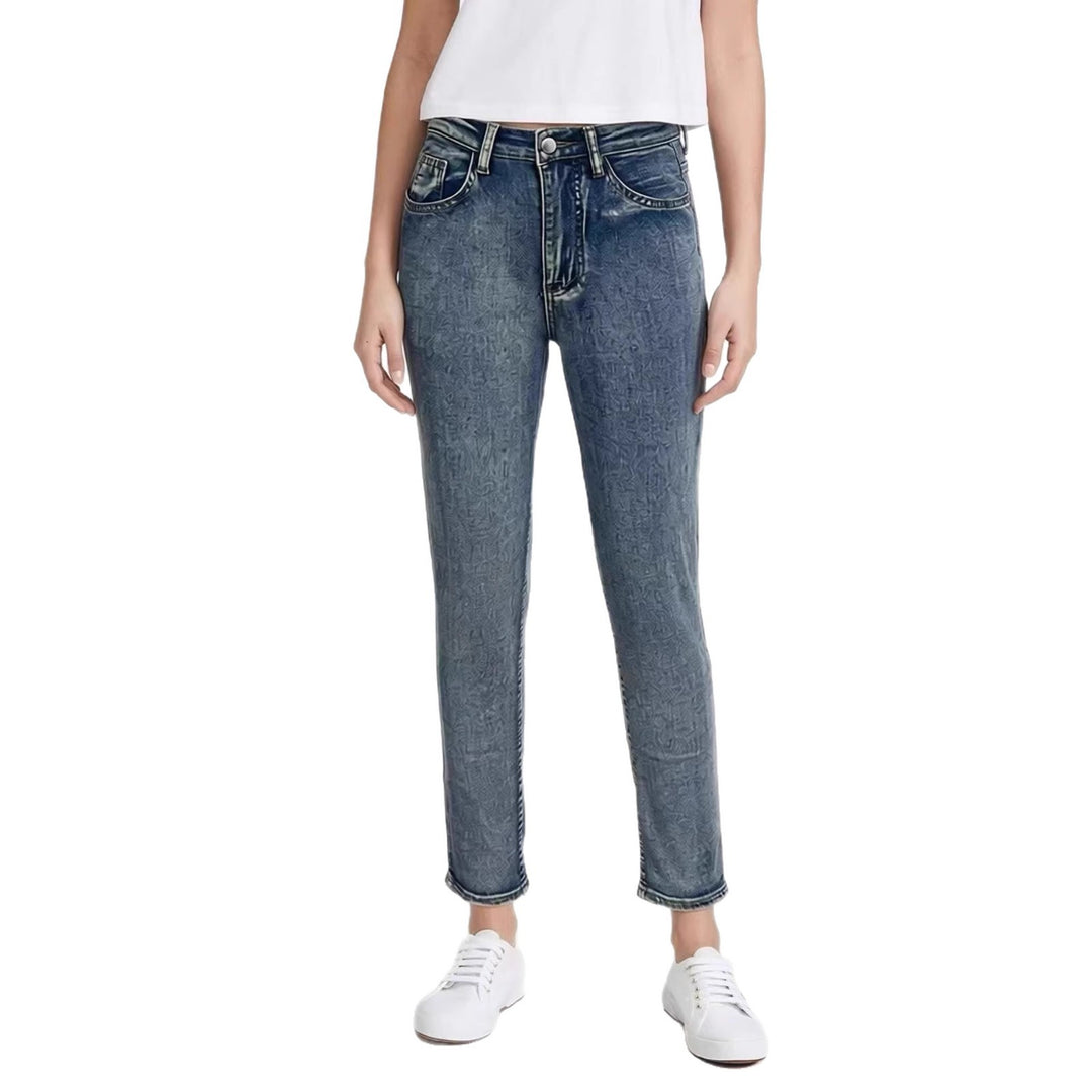 Women's Slim-Fit Jeans with modern used effect and high waist Lune London