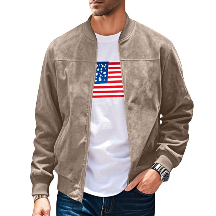 Stylish bomber jacket for men with practical pockets and soft inner lining Lune London