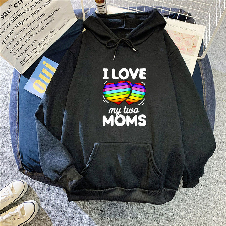 Women's hoodie with colorful heart design Chic & Stil