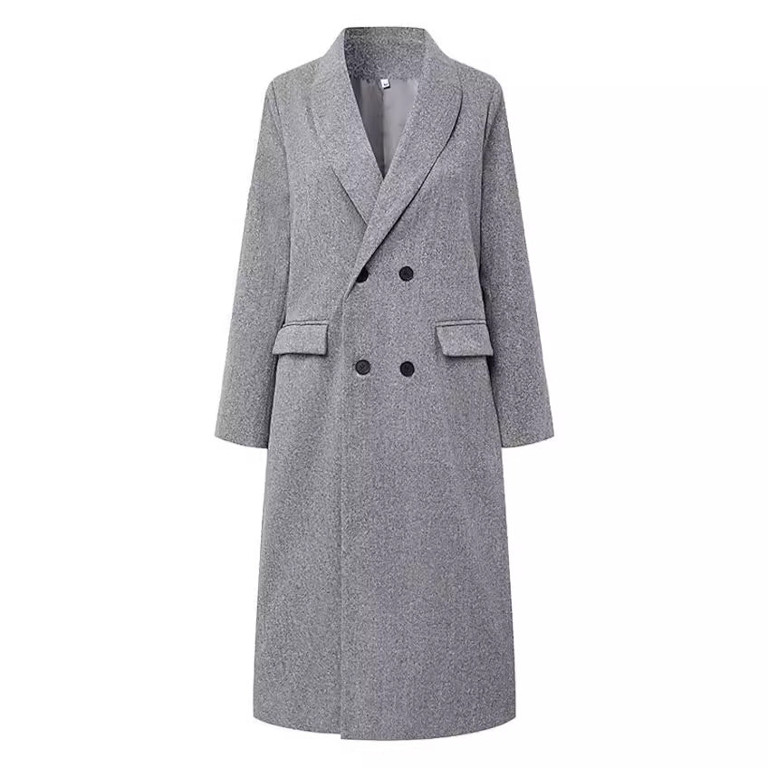Elegant double-breasted coat for women with modern details Lune London