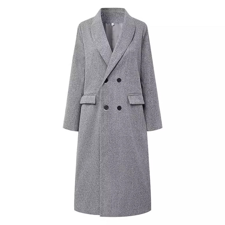Elegant double-breasted coat for women with modern details Lune London