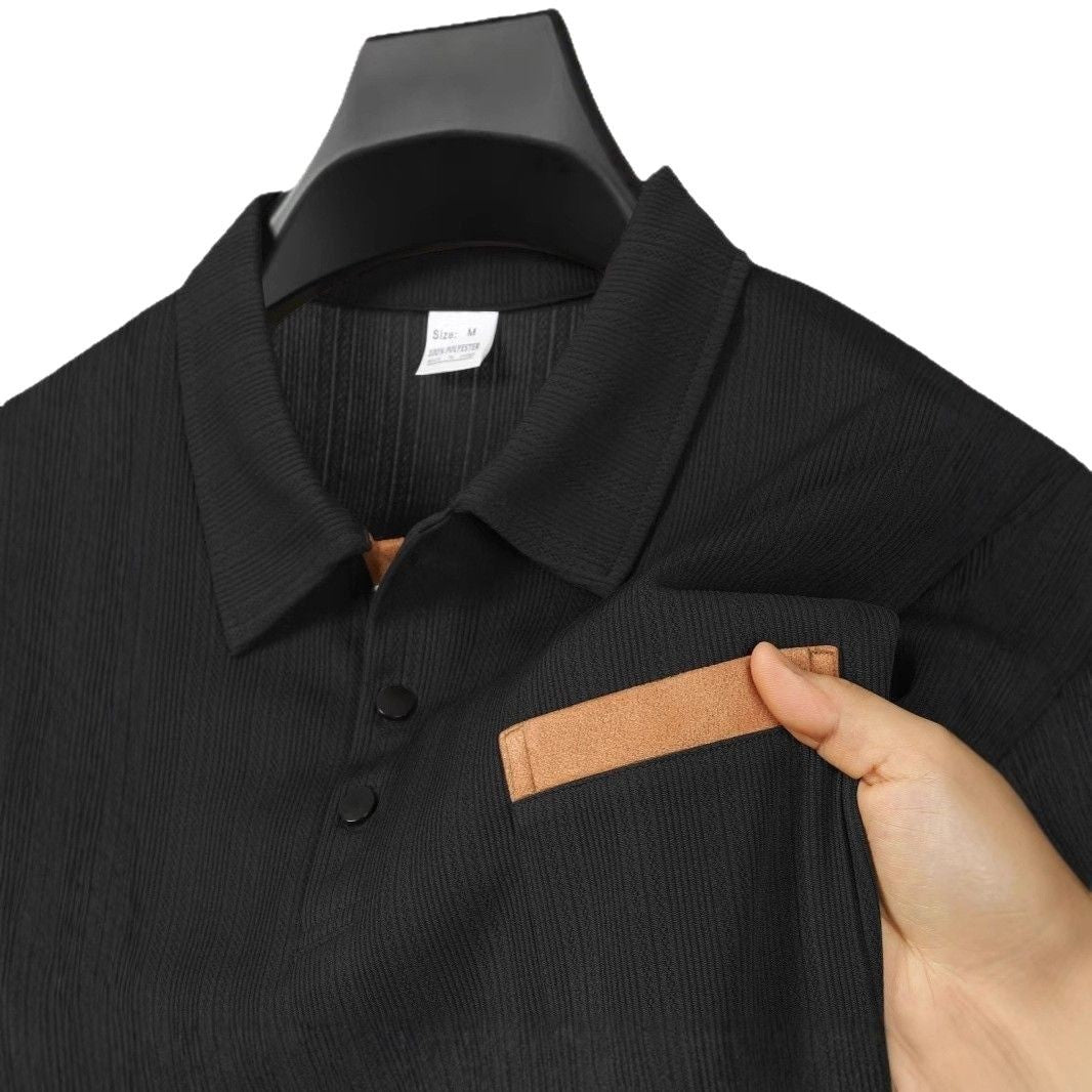 Men's long sleeve shirt in structured fabric with trendy accents Lune London