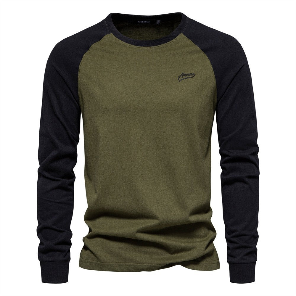 Men's Long Sleeve Shirt with Modern Contrast Design and Comfortable Fit Lune London