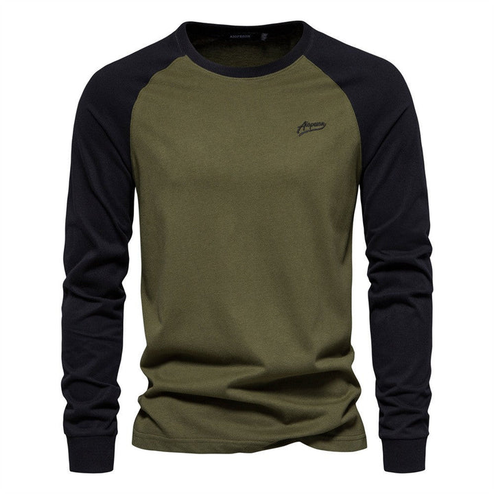 Men's Long Sleeve Shirt with Modern Contrast Design and Comfortable Fit Lune London