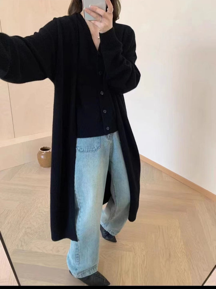 Women Long Sleeve Cardigan with Chic and Stylish Decorative Button Design