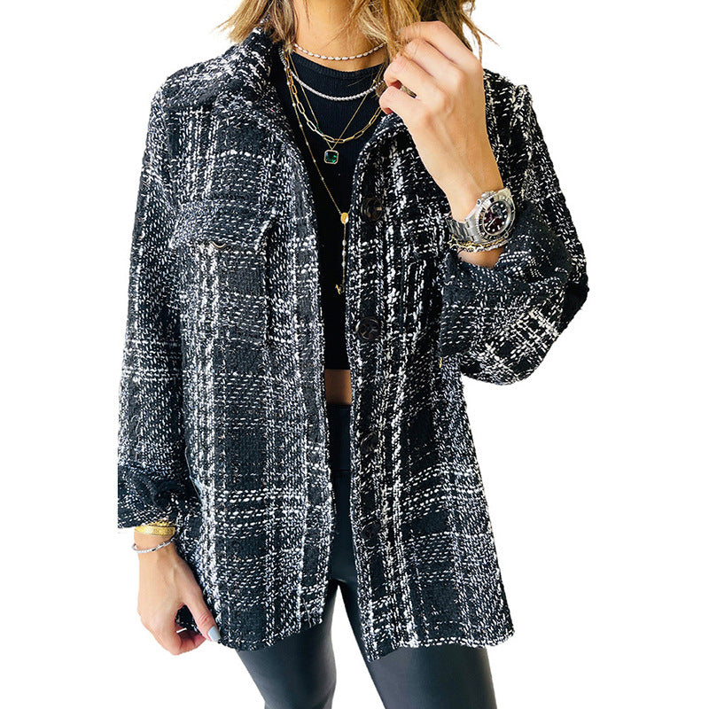 Plaid shirt for women with pockets and relaxed fit Lune London