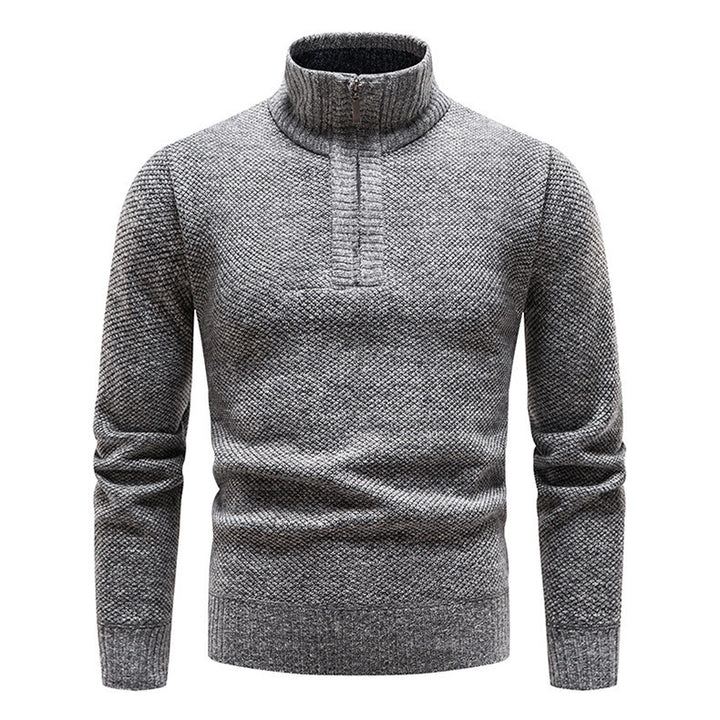 Men's stylish knit sweater with high collar and structured design Lune London