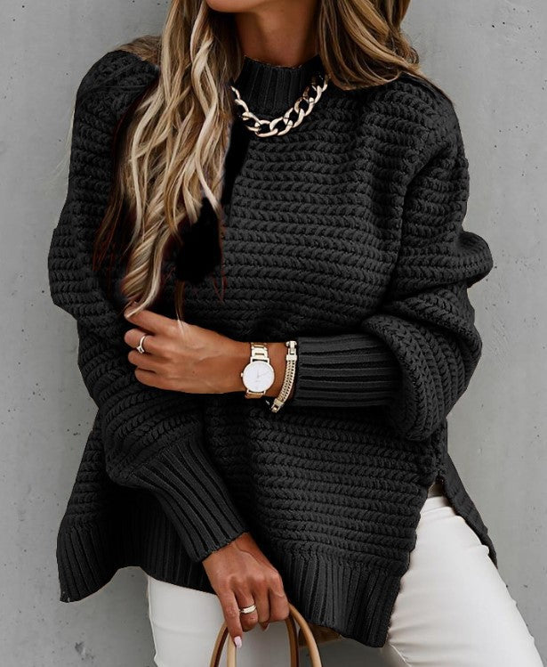 Chunky knit sweater for women with a trendy twisted pattern and a relaxed fit Lune London