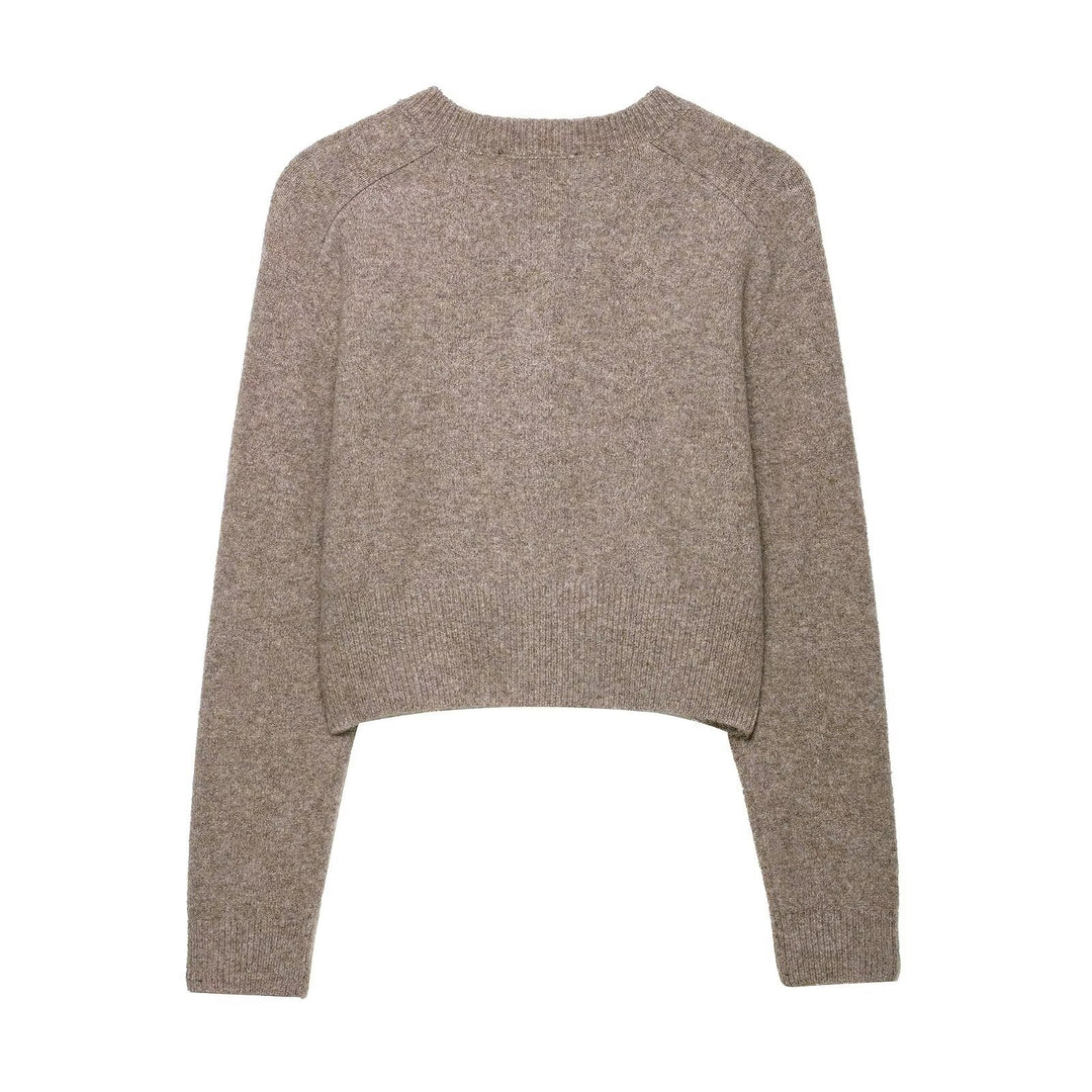 Women's short knit cardigan with button closure Lune London