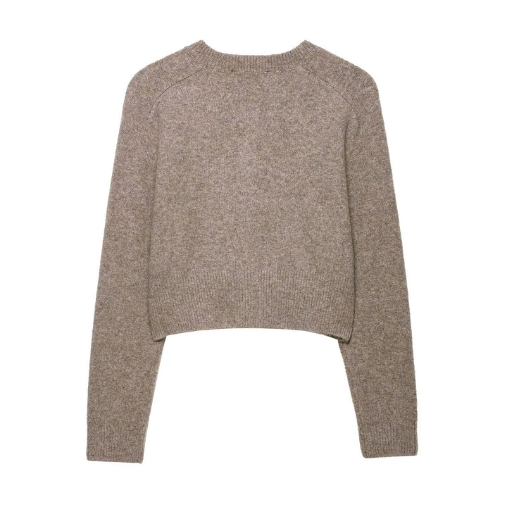 Women's short knit cardigan with button closure Lune London