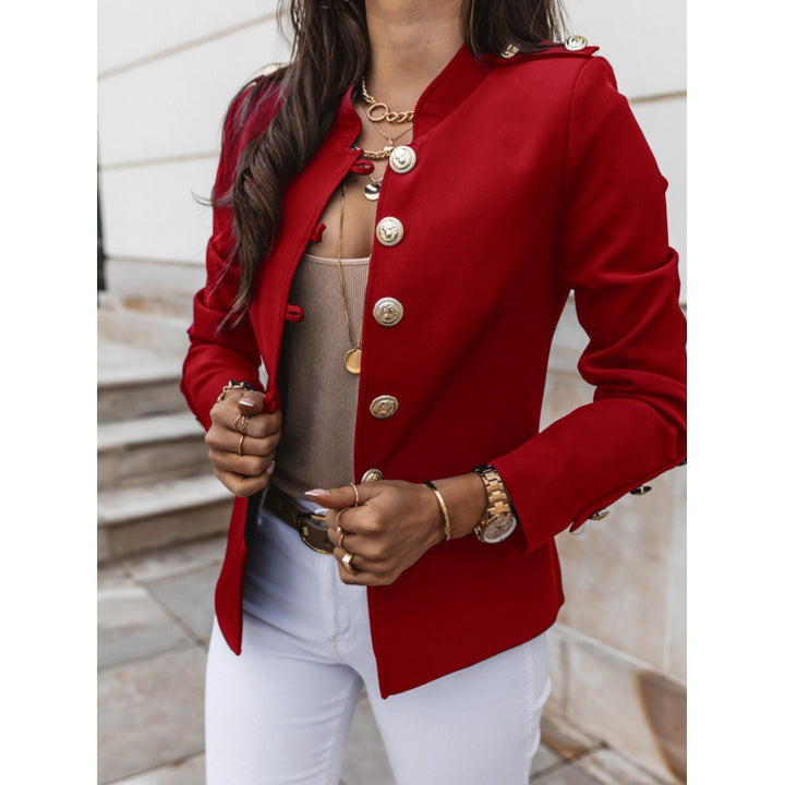 Trendy women's blazer with chic and stylish button detailing
