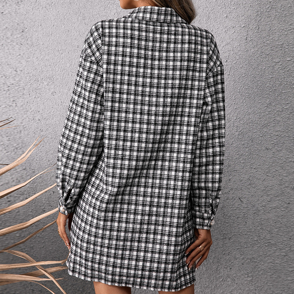 Lune London checkered shirt dress for women